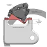Wolf Tooth Post To Flat Mount Front Skivbromsoksadapter, Black, One Size