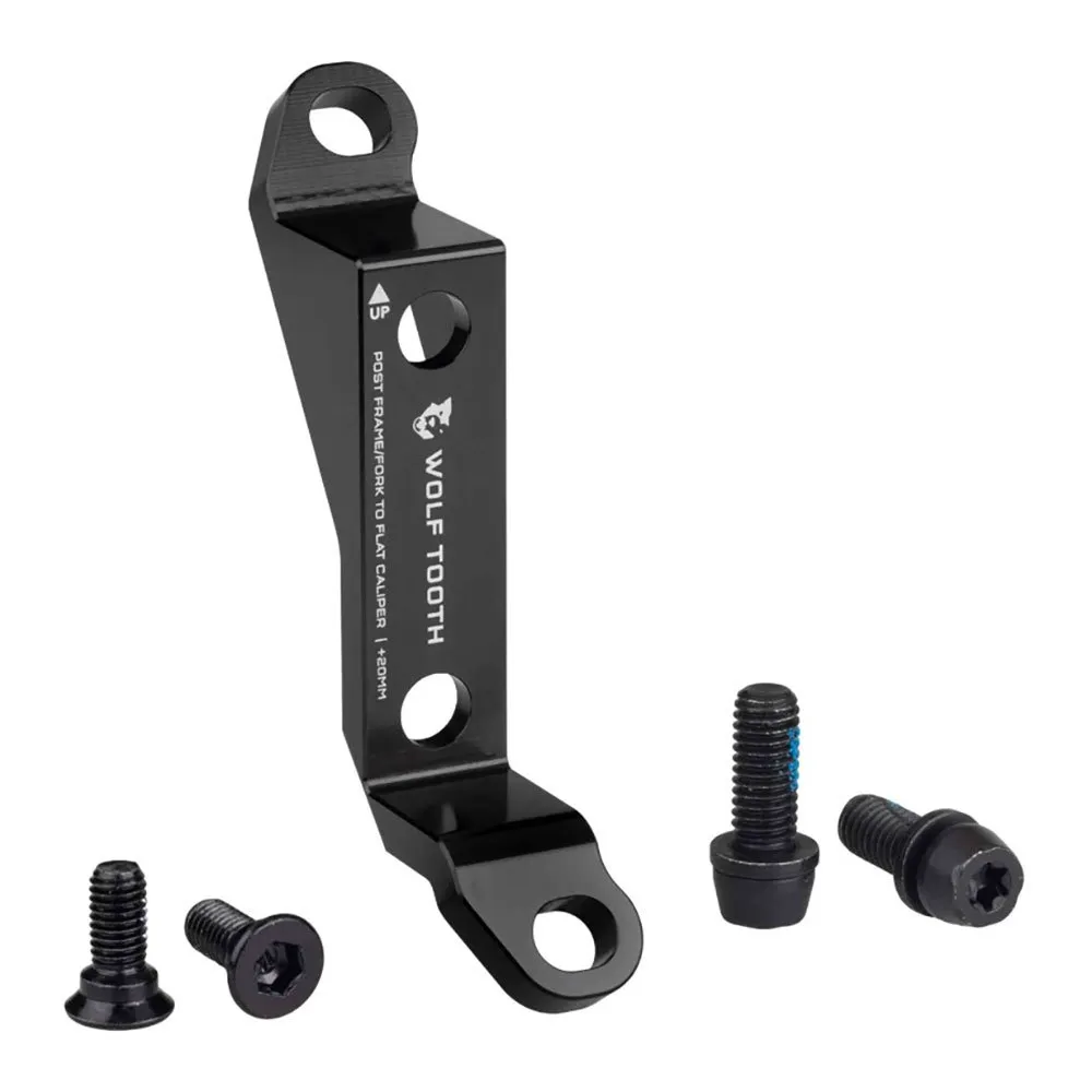 Wolf Tooth Post To Flat Mount Front Skivbromsoksadapter, Black, One Size Wolf Tooth Post To Flat Mount Front Skivbromsoksadapter, Black, One Size