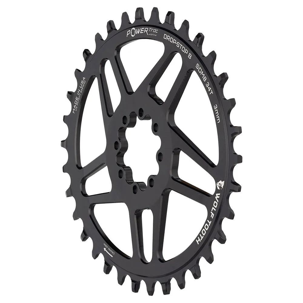 Wolf Tooth Sram 8b Dm 3 Mm Offset Ovalt Kedjehjul, Black, 34t