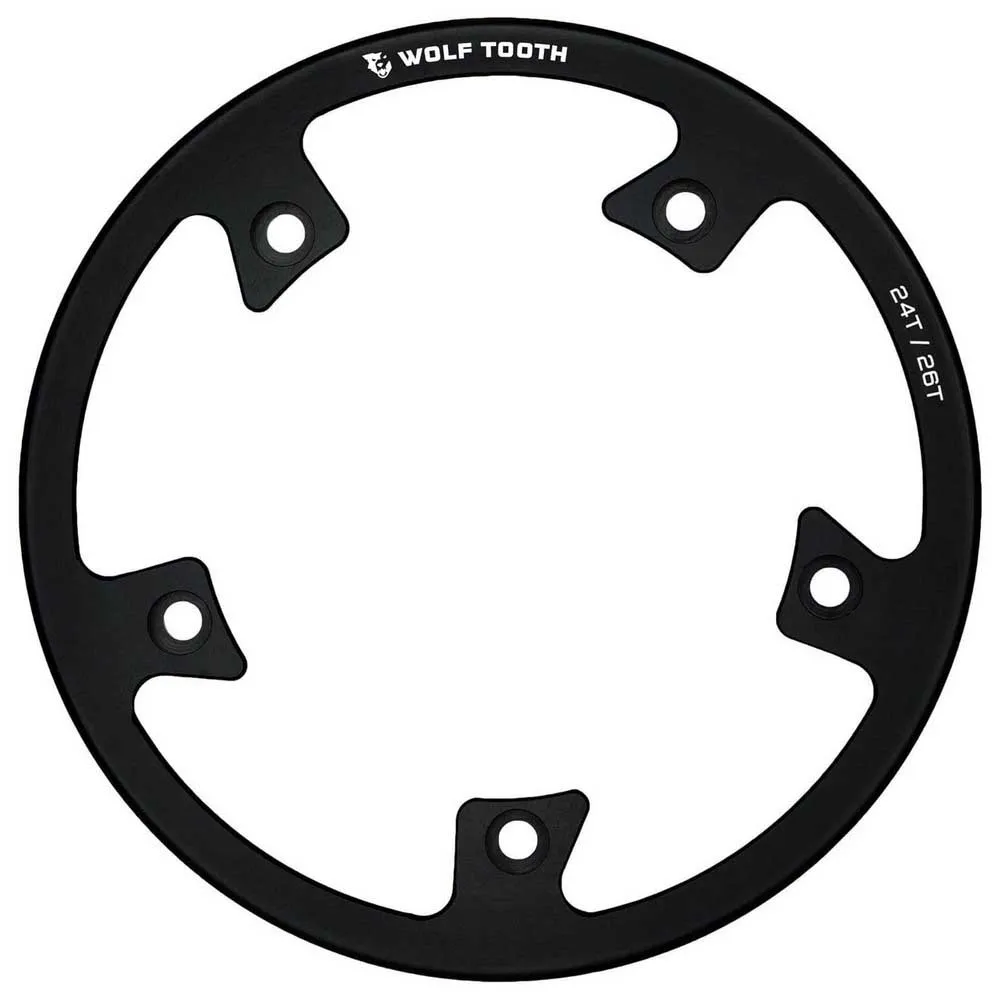 Wolf Tooth Stainless Steel Dm Kedjeskydd, Black, 24-26t