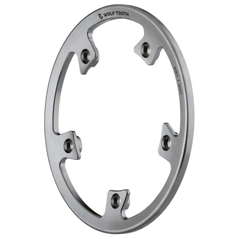 Wolf Tooth Stainless Steel Dm Kedjeskydd, Black, 24-26t