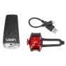 Woom Cyclope Cykellampset, Black / red, One Size
