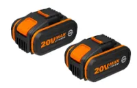 Worx 20V Batteri 4Ah med Batteriindikator Paket med 2 st Worx 20V Batteri 4Ah med Batteriindikator Paket med 2 st