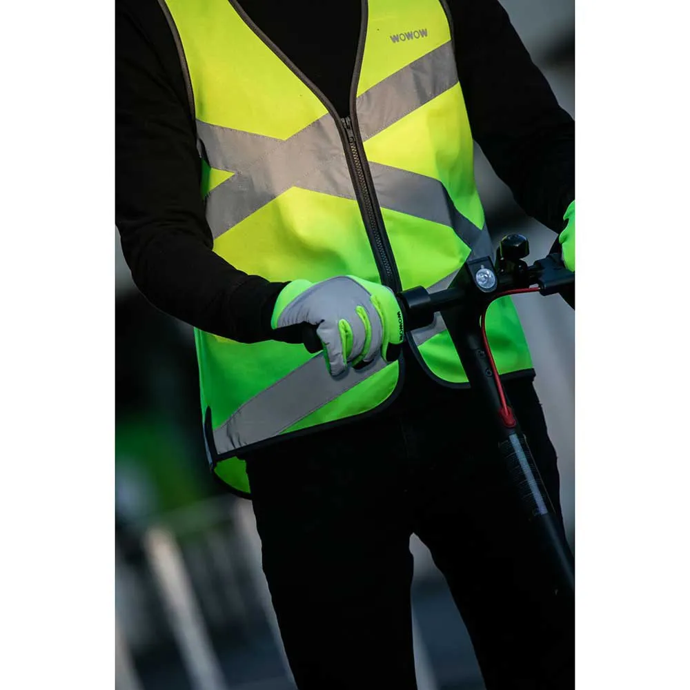 WOWOW Crossroad Reflective Väst, Yellow / silver