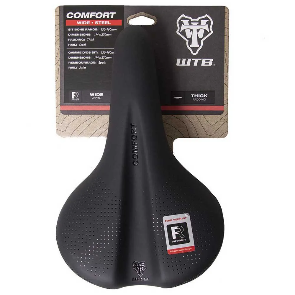WTB Comfort Cykelsadel Refurbished, Gloss black, 174mm