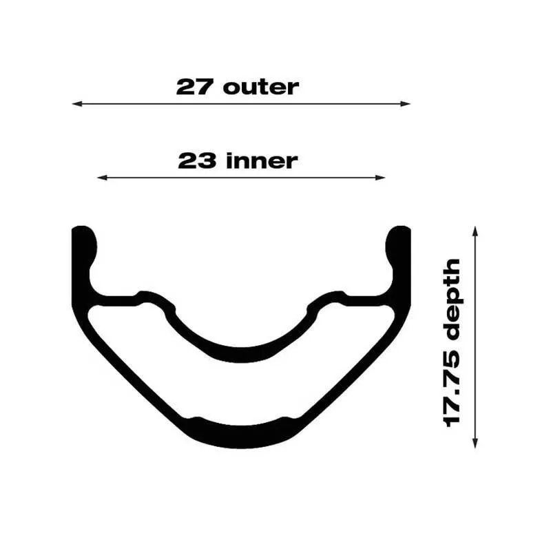 WTB Kom Light I23 Tcs 29´´ 2.0 Fälg, Black, 29" 28H