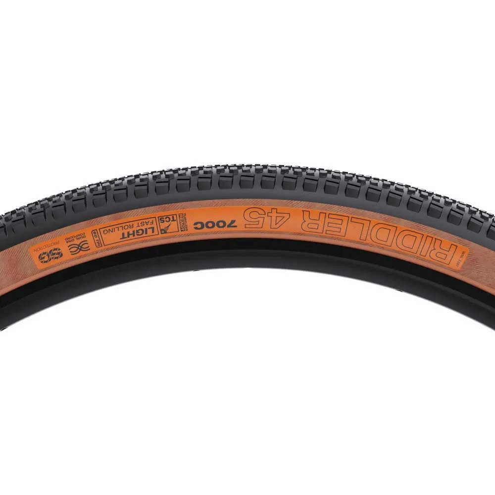 WTB Riddler Tcs Light Sg Fast Rolling 60tpi Tubeless 700 X 45 Graveldäck, Black / tan, 700 x 45