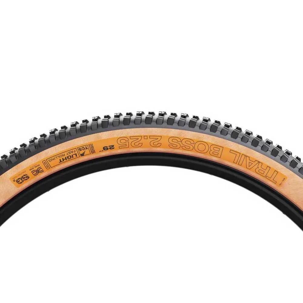 WTB Trail Boss Light Fast Rolling Dual Dna Sg2 Tubeless 29´´ X 2.25 Mtb-däck, Black / Brown, 29" x 2.25 WTB Trail Boss Light Fast Rolling Dual Dna Sg2 Tubeless 29´´ X 2.25 Mtb-däck, Black / Brown, 29" x 2.25