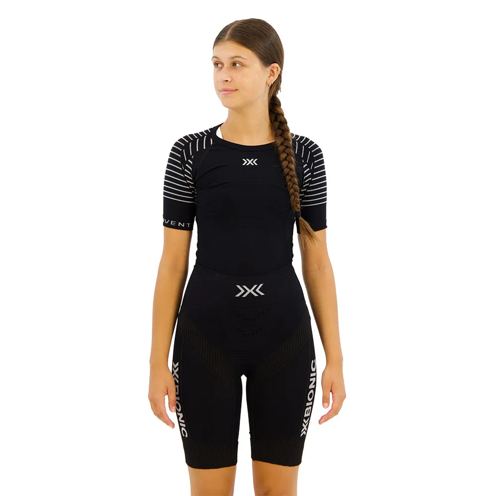 X-Bionic Invent T-shirt Med Korta ärmar Refurbished female, Black melange X-Bionic Invent T-shirt Med Korta ärmar Refurbished female, Black melange