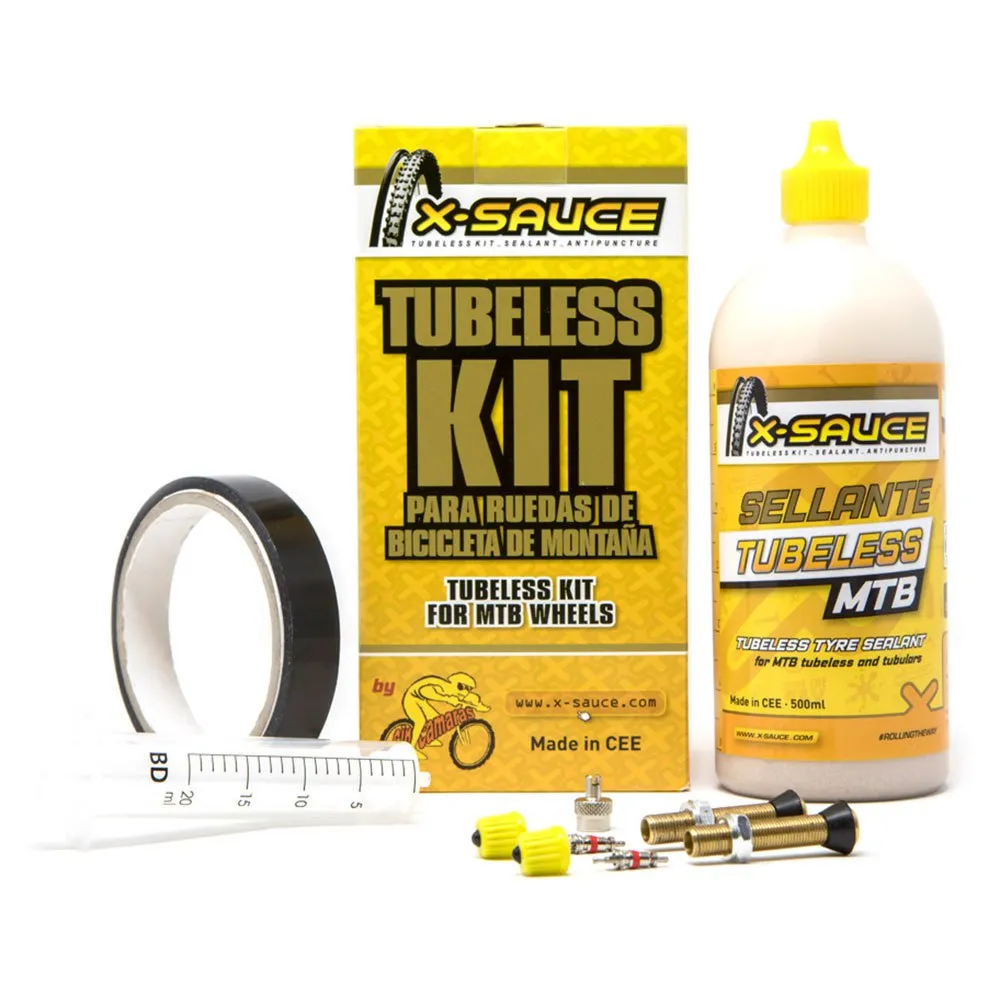 X-sauce Tubeless Mtb Schrader 27 Mm Reparationssats, Multicolor, One Size
