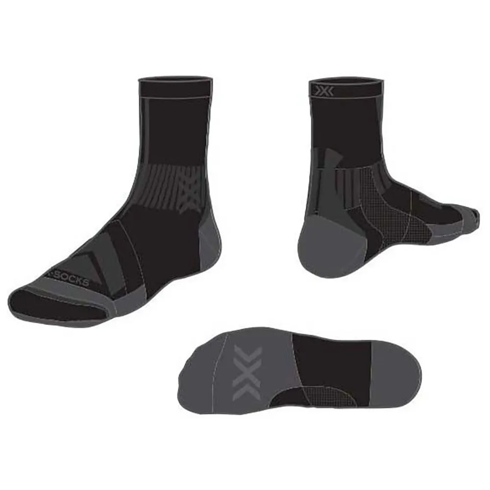 X-Socks Gravel Discover Crew Strumpor