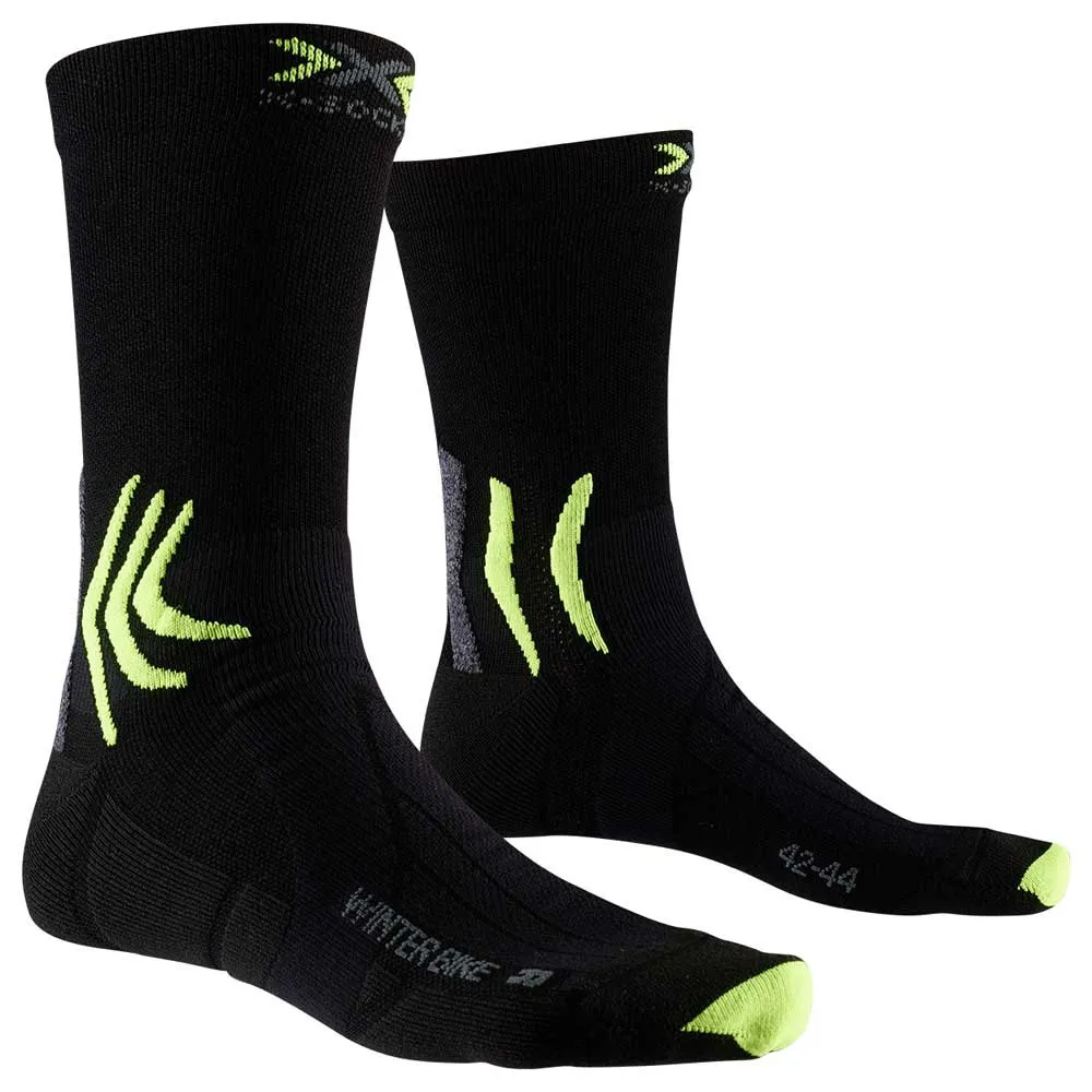 X-Socks Winter 4.0 Strumpor, Black / grey / phyton yellow