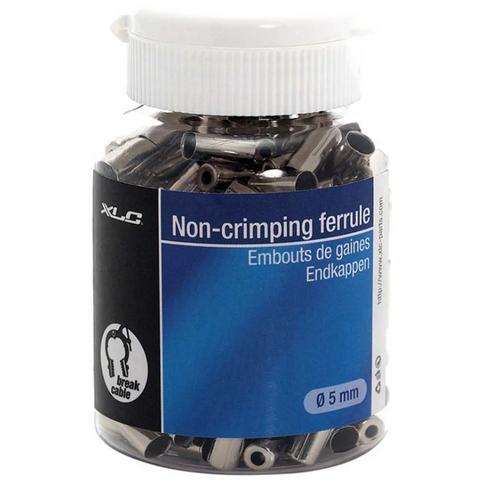 XLC Br-x10 Kabelhylsa 200 Enheter, Silver, 5mm
