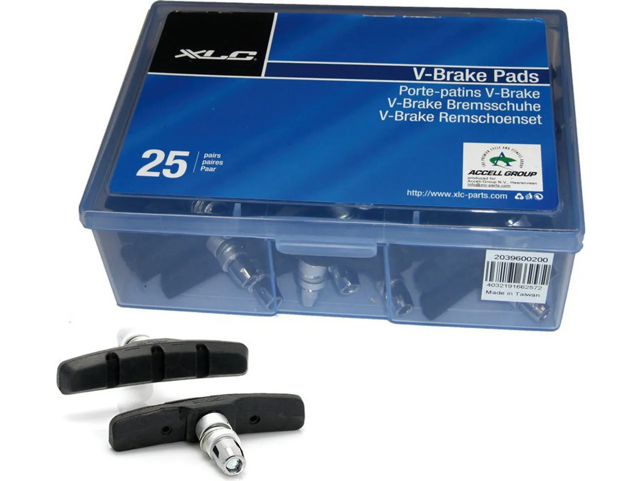XLC Bremsschuhe BS-V01 für V-Brake 25 Paar - Werkstattverpackung, Silver, 70mm XLC Bremsschuhe BS-V01 für V-Brake 25 Paar - Werkstattverpackung, Silver, 70mm