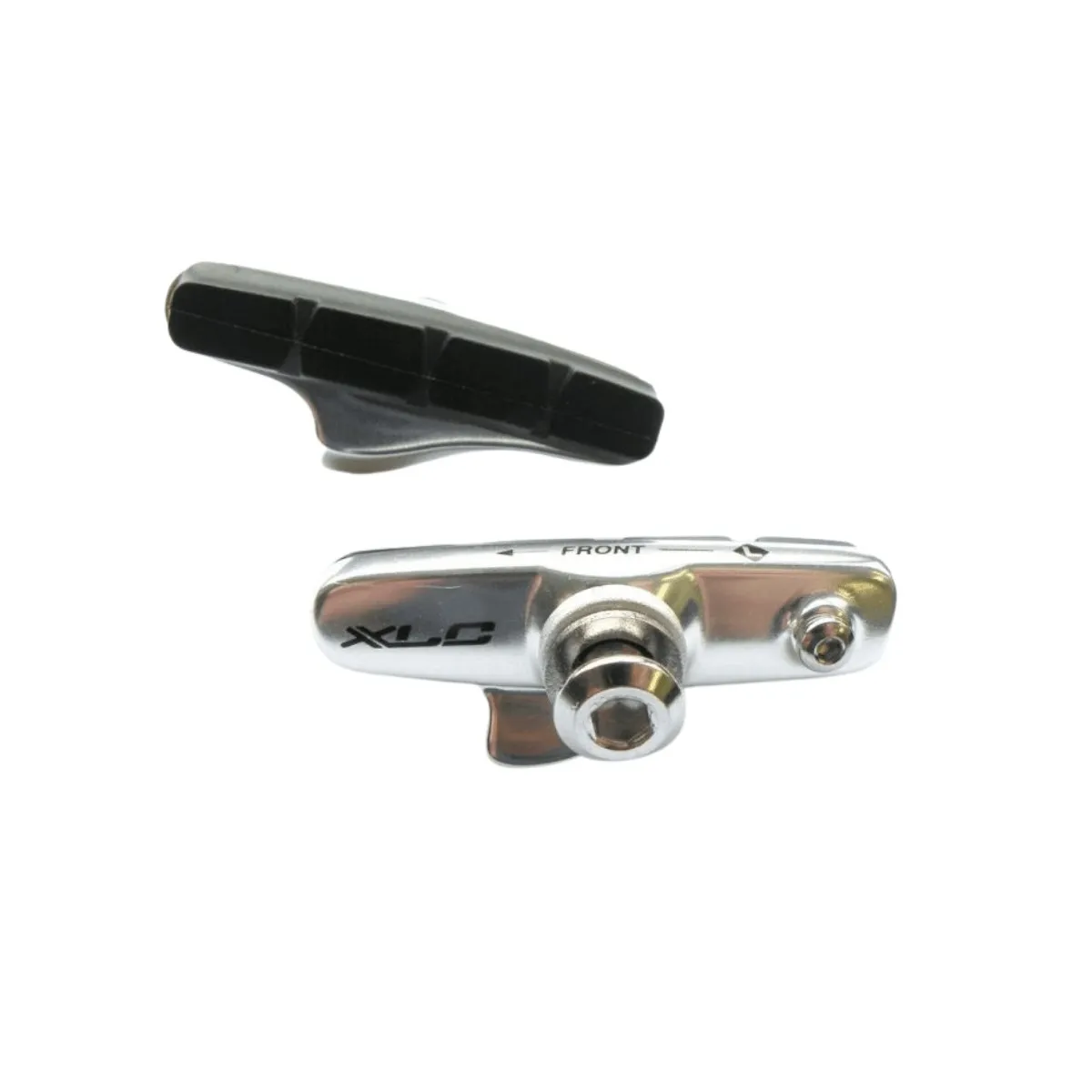 XLC BS-R02 brake shoes set 4 Road, Silver Black, 55mm XLC BS-R02 brake shoes set 4 Road, Silver Black, 55mm