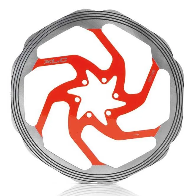 XLC Disc Br X58 Bromsskiva, Silver / red, 180mm XLC Disc Br X58 Bromsskiva, Silver / red, 180mm
