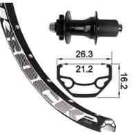 XLC Rodi Black Rock Evo 26´´ 6b Disc Mtb Bakhjul XLC Rodi Black Rock Evo 26´´ 6b Disc Mtb Bakhjul