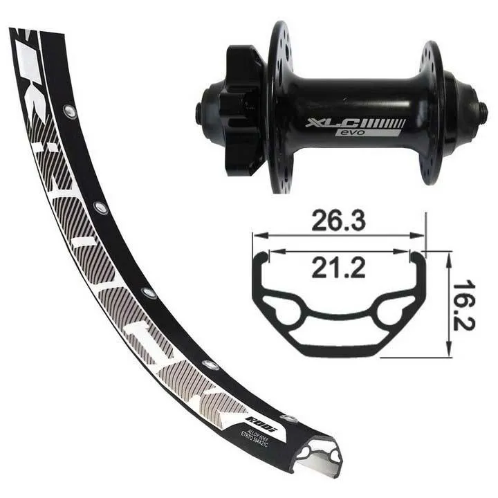 XLC Rodi Black Rock Evo 26´´ 6b Disc Mtb Framhjul XLC Rodi Black Rock Evo 26´´ 6b Disc Mtb Framhjul