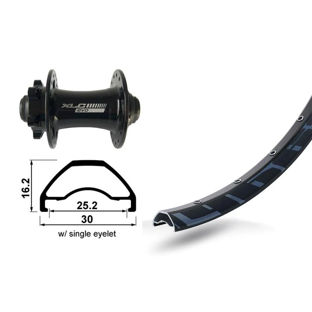 XLC Rodi Ready 25 Evo 29´´ 6b Disc Mtb Framhjul, Black, 15 x 100mm