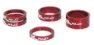 XLC Spacer set röd, Vit/Röd