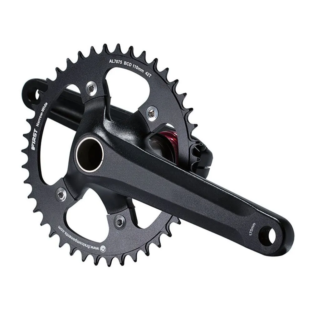 XON Gravel 1s Integrated Bolt Vevparti, Black, 172.5mm, 40t