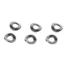 XON Oval 8 X 6 X 1 Mm Nippelbricka 100 Enheter, Silver, One Size
