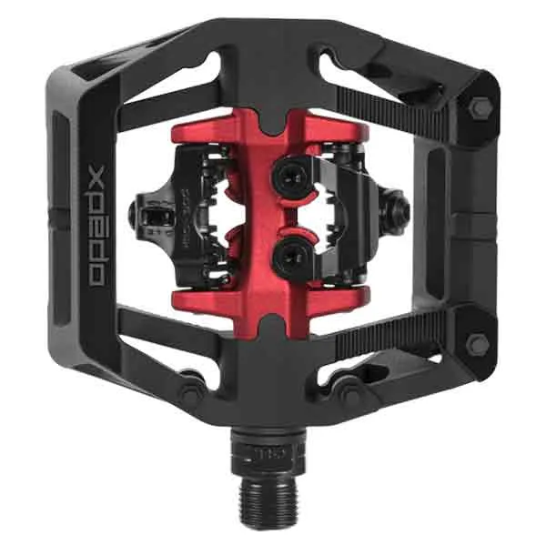 Xpedo Gfx Neo Clipless Cykelpedaler, Black / red, One Size