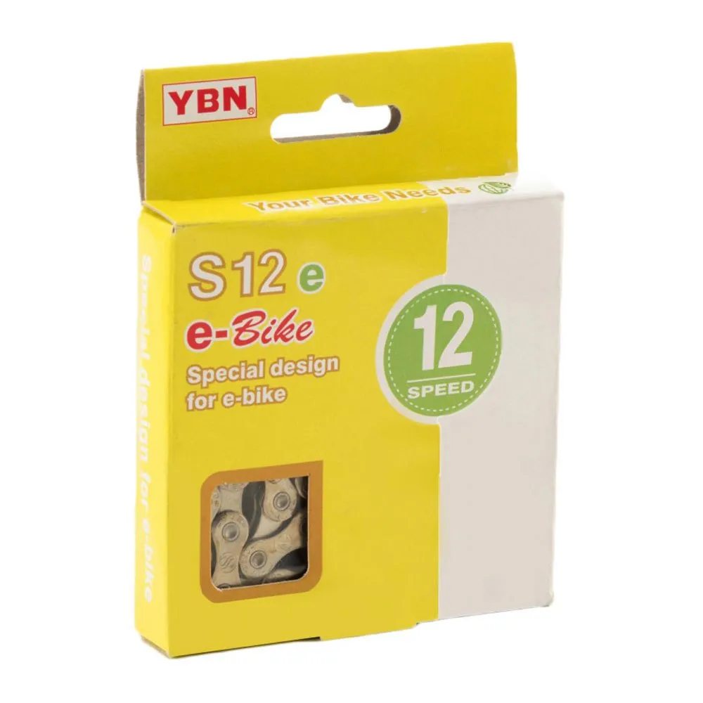 YABAN S12e-s2 E-bike 12s Kedja, Silver, 136 Links