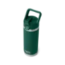 Yeti Rambler 18oz/532m Bottle with Straw Cap, Black forest green
