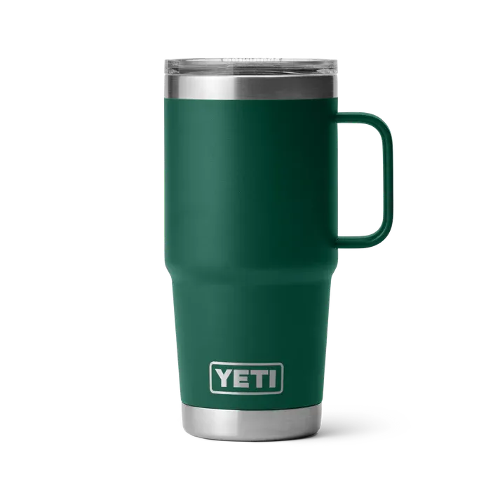 Yeti Rambler 20 OZ 591 ml Travel Mug With Stronghold™ Lid, Black forest green