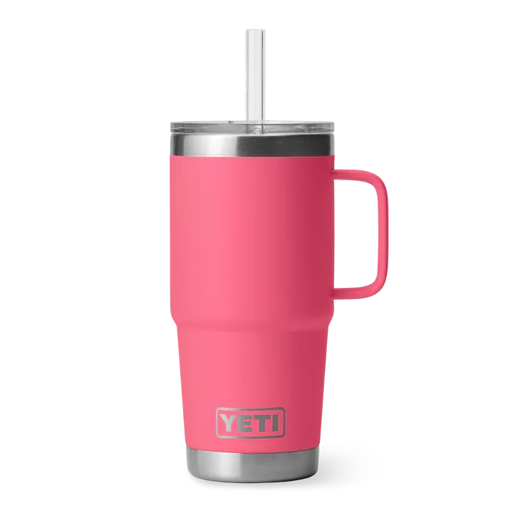 Yeti Rambler 25 OZ 473ml Straw Mug, Tropical Pink