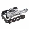 Zeray Dual Cykelpedaler, Black / silver, One Size