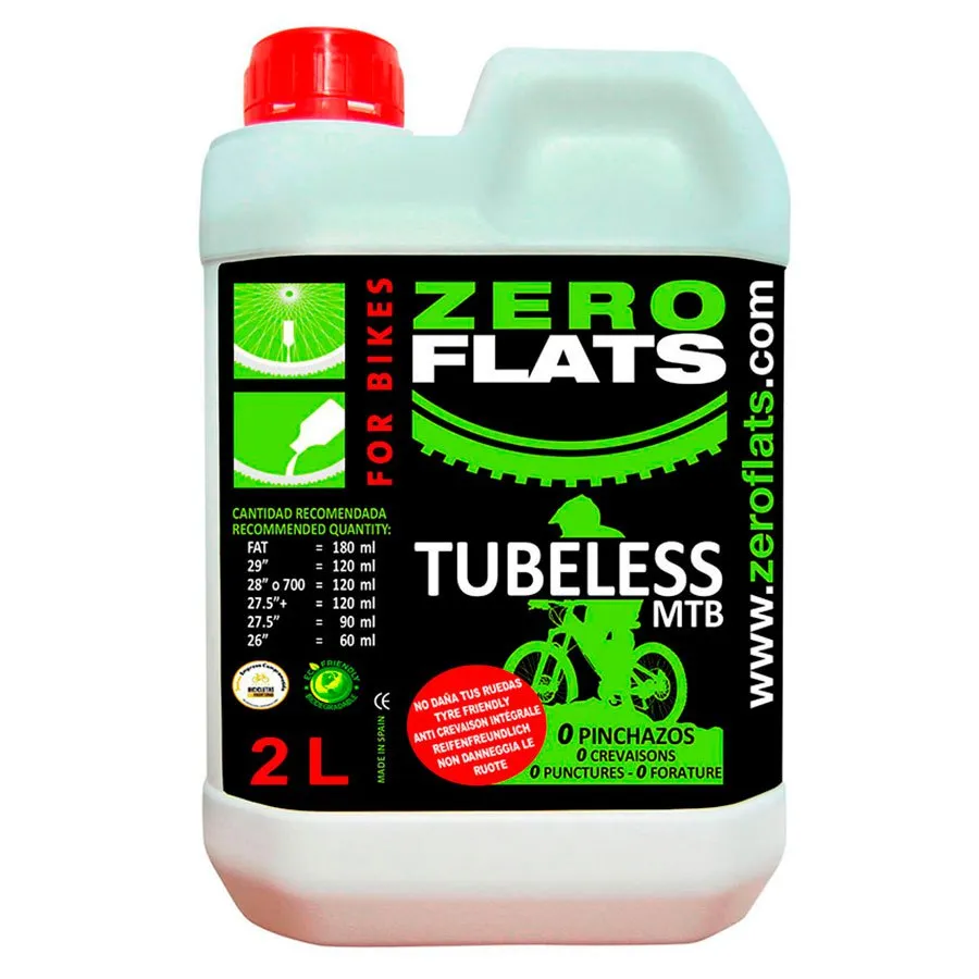 Zeroflats Anti Puncture Slanglöst Tätningsmedel 2l, White, One Size