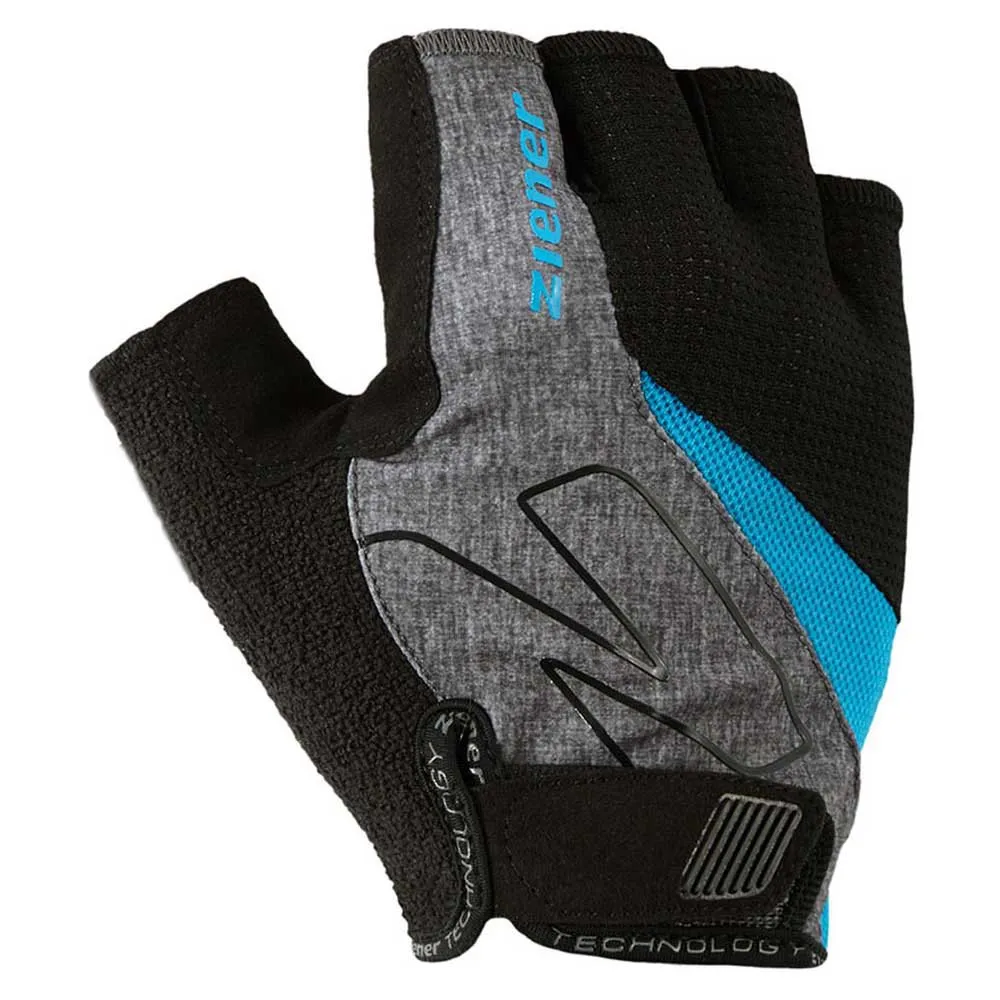 Ziener Crave Korta Handskar, Grey melange / persian blue Ziener Crave Korta Handskar, Grey melange / persian blue