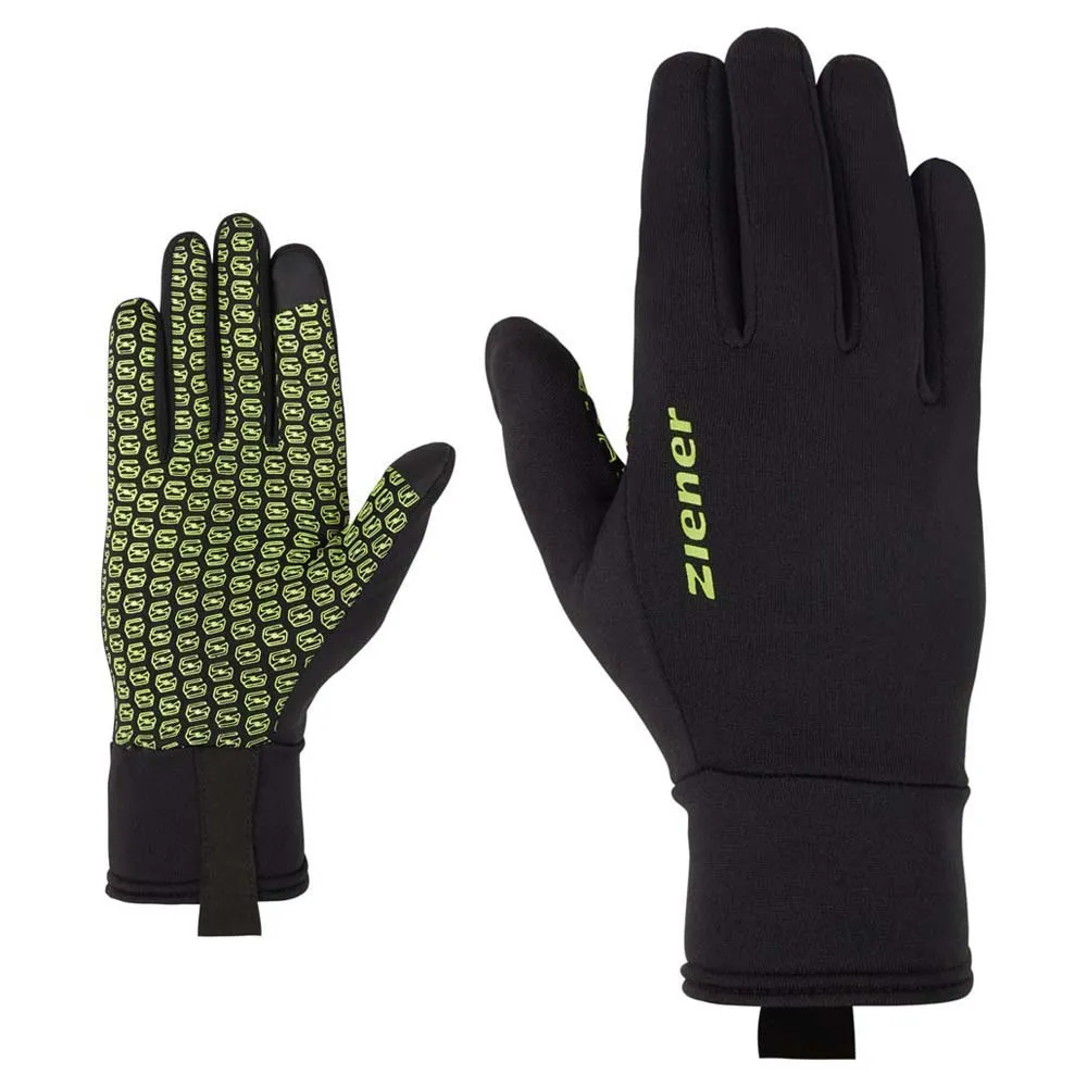 Ziener Isanto Touch Handskar, Black / bitter lemon