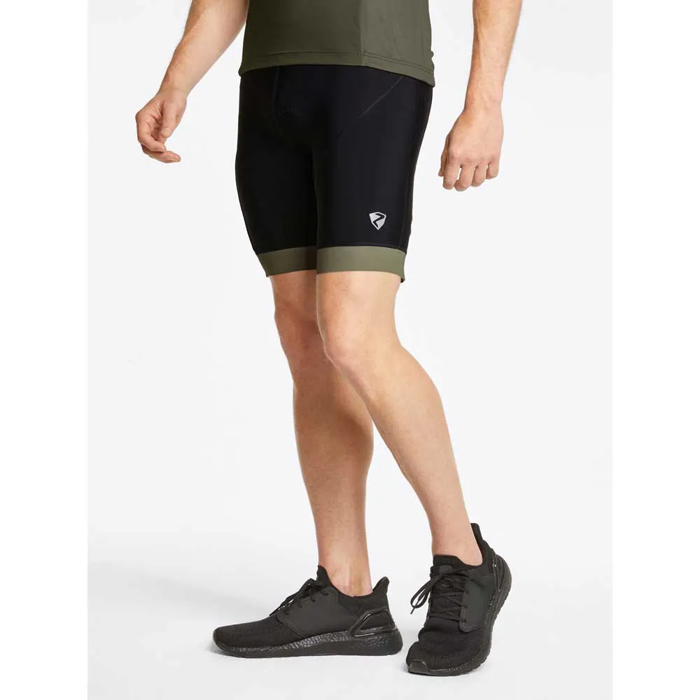 Ziener Nenik X-gel Cykelbyxor Utan Axelband, Black / leaf green
