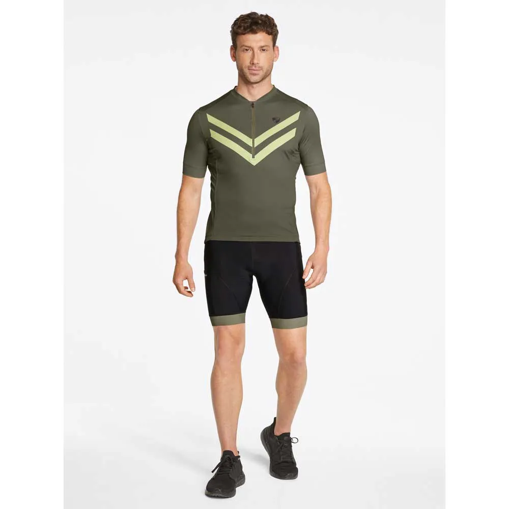 Ziener Nenik X-gel Cykelbyxor Utan Axelband, Black / leaf green