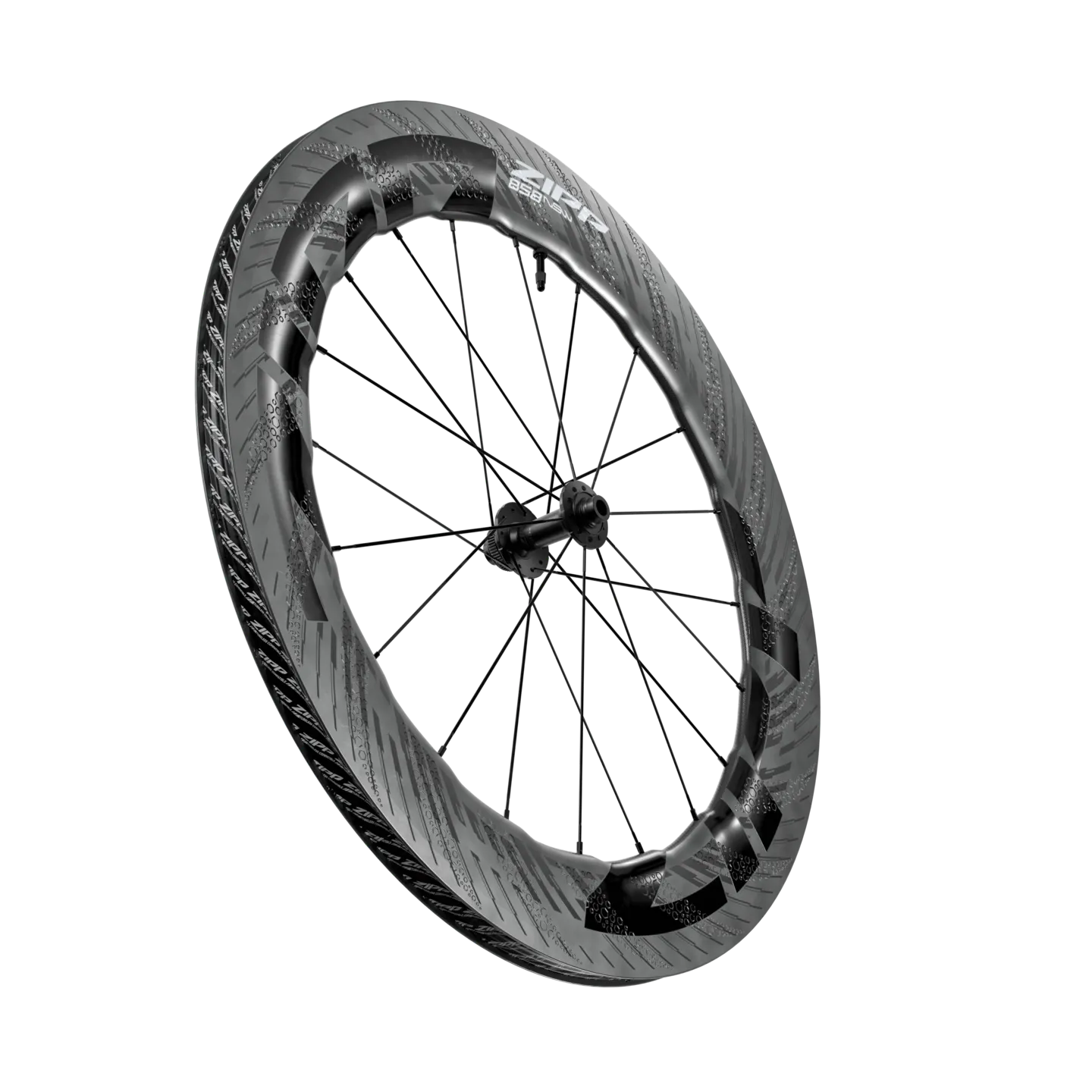 ZIPP 858 NSW Tubeless Disc Framhjul, Black, 12 x 100mm ZIPP 858 NSW Tubeless Disc Framhjul, Black, 12 x 100mm