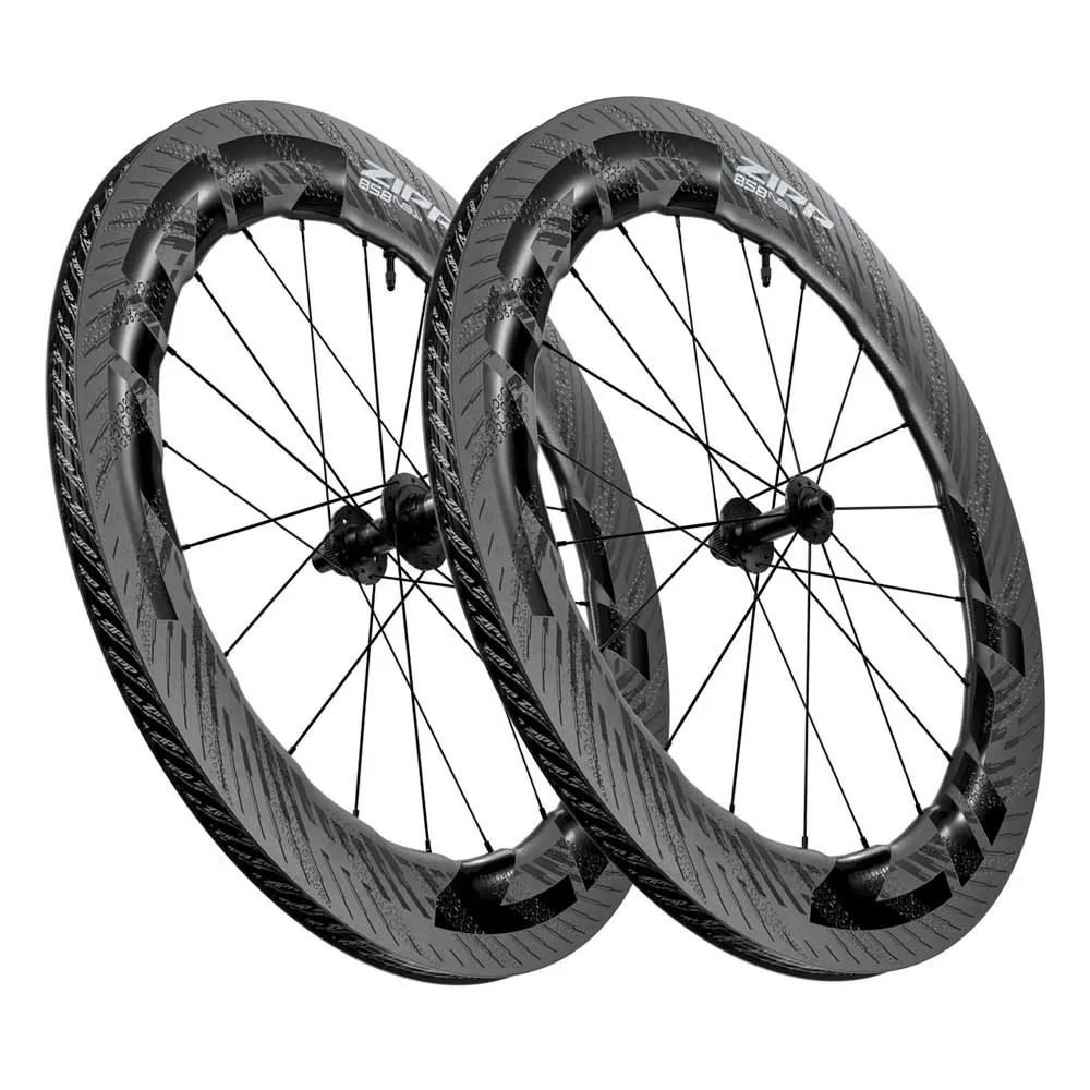 ZIPP 858 Nsw Zr1sl 10/12s Cl Disc Tubeless Landsvägshjulset, Black, 12 x 100/12 x 142mm, Shimano/Sram HG