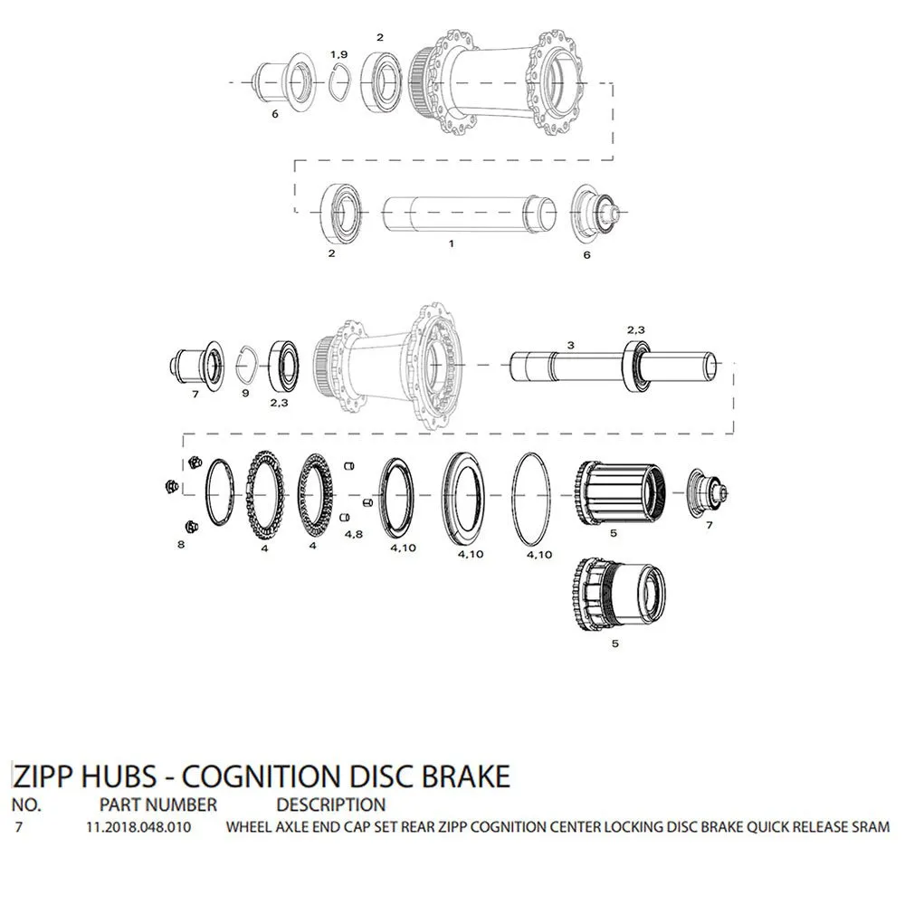 ZIPP Ändkåpor För Cognition Disc Baknav Sram, Black, 10 x 135mm ZIPP Ändkåpor För Cognition Disc Baknav Sram, Black, 10 x 135mm