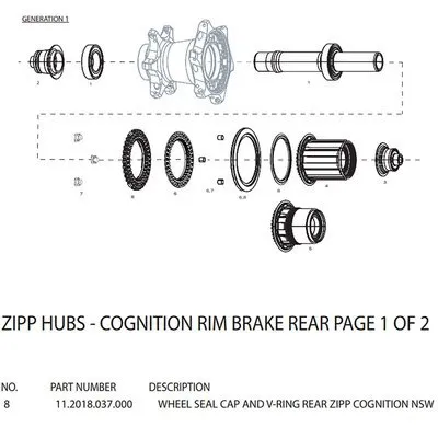 ZIPP Cognition Driveside Tätningsring, Black, One Size ZIPP Cognition Driveside Tätningsring, Black, One Size