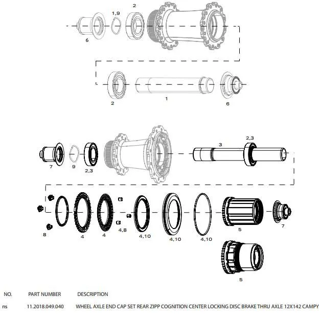 ZIPP Endkappen für Cognition Disc V1 10 x 135 mm HR-Naben ZIPP Endkappen für Cognition Disc V1 10 x 135 mm HR-Naben