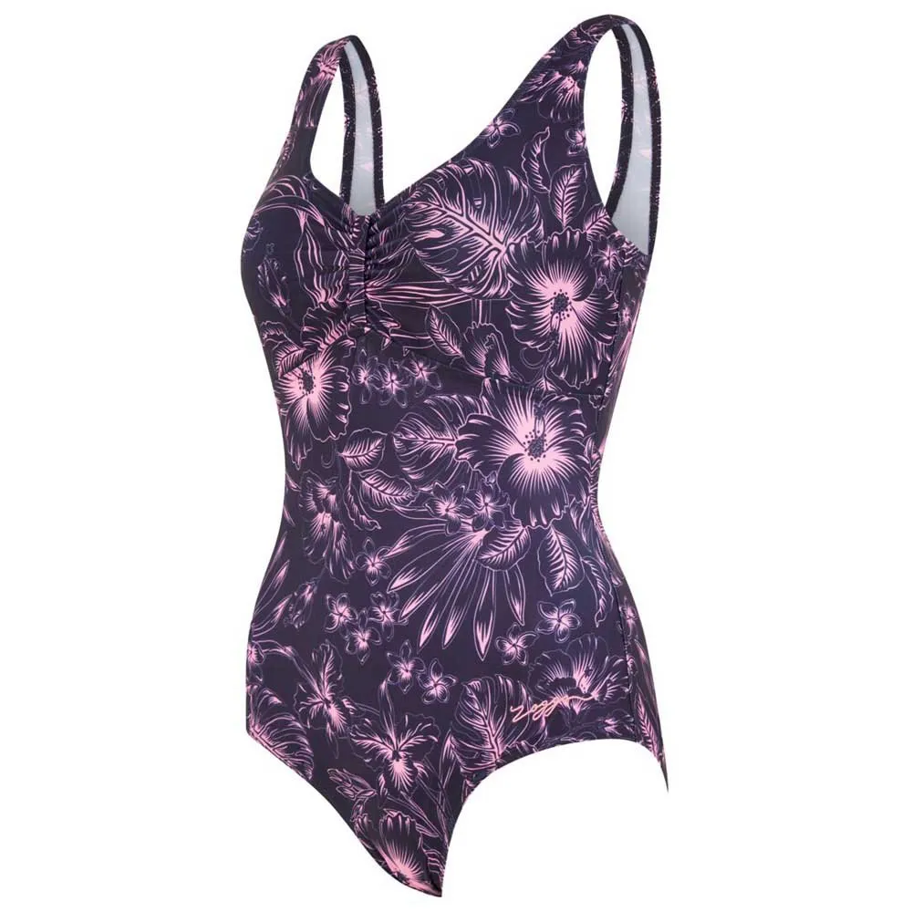 Zoggs Marley Scoopback Printed Baddräkt female, Sunset bloom