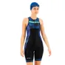 Zone3 Activate+ Tropical Palm ärmlös Triathlondräkt female, Navy / mint