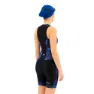 Zone3 Activate+ Tropical Palm ärmlös Triathlondräkt female, Navy / mint