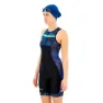 Zone3 Activate+ Tropical Palm ärmlös Triathlondräkt female, Navy / mint