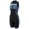 Zone3 Activate+ Tropical Palm ärmlös Triathlondräkt female, Navy / mint