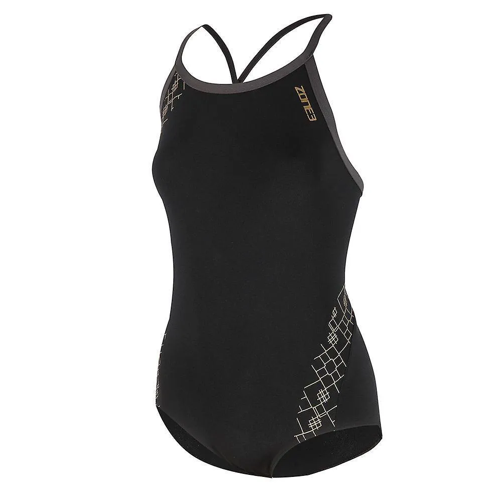 Zone3 Iconic Bound Baddräkt female, Black / gold