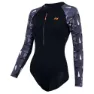 Zone3 Open Water Swim Renew Baddräkt Med Långa ärmar female, Black / white