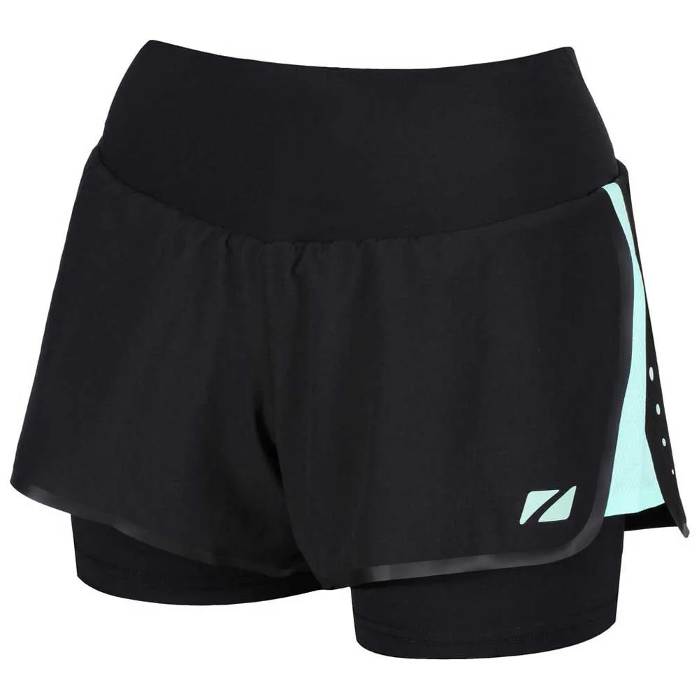Zone3 Rx3 Compression 2-i-1 Shorts female, Black / mint